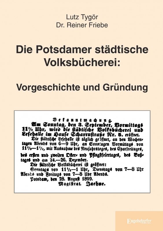 Die Potsdamer städtische Volksbücherei: Vorgeschichte und Gründung